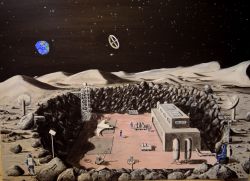 Panorama dalla base lunare